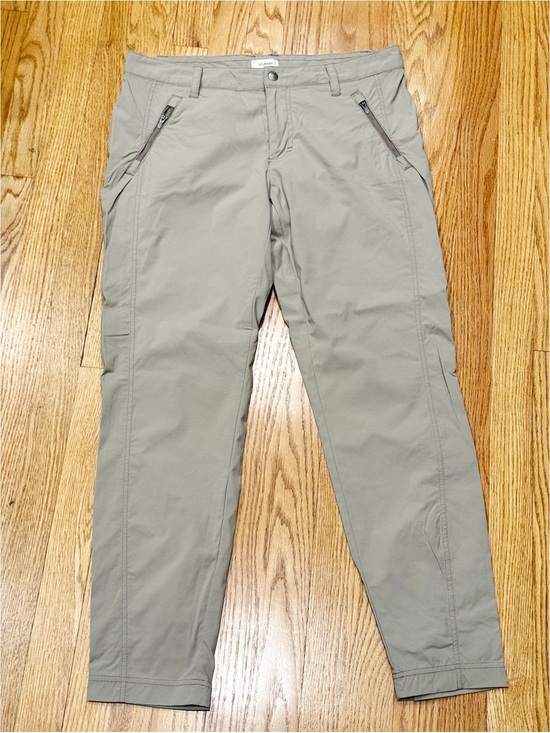 L.L. Bean Pants - LL Bean Hiking Pants Womens 10 Regular Beige Nylon Spandex Outdoor Pockets
